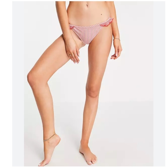 Brand New Aerie Stripe Seersucker Bikini Bottom - Picture 1 of 10